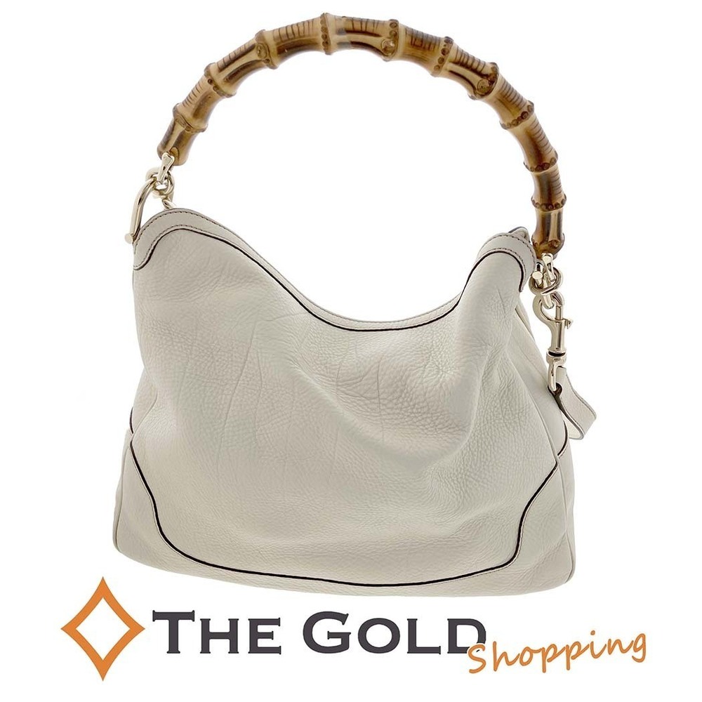 Gucci Bamboo Tote Leather White